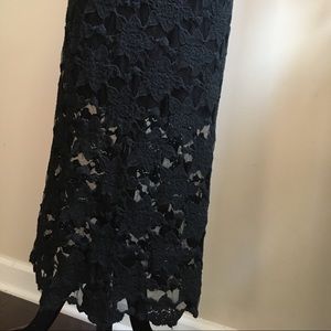 Free people black lace overlay skirt L